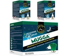 Urządzenie Elektrinis prietaisas su papildymu nuo uodų Mugga 45 naktys 35ml + 2x papildymai nuo uodų Mugga 45 naktys 35ml