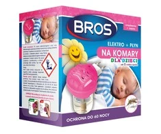 Bros elektrofumigatorius su skysčiu nuo uodų ir musių children Bros