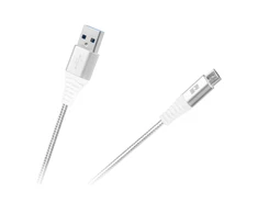 REBEL USB - micro USB kabelis 0.5m Baltas