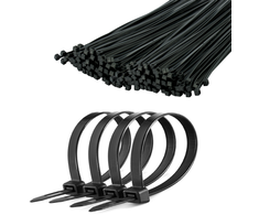 Cabletech laidų tvirtinimo dirželiai 4.8mm 25cm Juoda