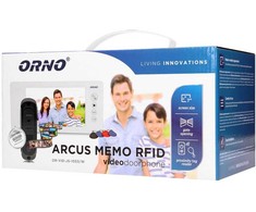 Orno Laisvų rankų vaizdo domofono rinkinys, spalvotas, 7 colių LCD, kaiščio skylė, atmintis, su artumo žymų skaitytuvu, juoda, ARCUS RFID