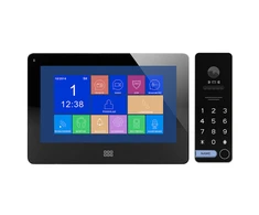 Orno Rinkinys Vaizdo domofono komplektas, spalvotas be ragelio, 7 colių LCD, jutiklinis ekranas, OSD meniu, atmintis, SD kortelės lizdas, DVR, vartų valdymas, su šifravimo įrenginiu ir RFID, juodas, TAURI MEMO