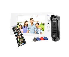 Orno Laisvų rankų vaizdo domofono rinkinys, spalvotas, 7 colių LCD, kaiščio skylė, atmintis, su artumo žymų skaitytuvu, balta, ARCUS RFID