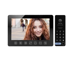 Orno Rinkinys Vaizdo domofono komplektas, be ragelio, spalvotas, 7" LCD, OSD meniu, vartų valdymas, su šifravimo įrenginiu ir RFID, juodas, ALCOR