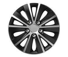 Versaco Ratų gaubtas 1 vnt. Rapide NC, juodas ir sidabrinis su chromuotais varžtais 16"