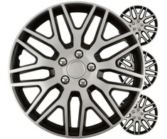 Versaco Ratų gaubtai 4 vnt. Dakar, juodi ir sidabriniai 17"
