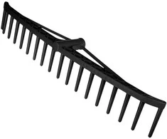 Grabie Šieno grėblys VERTO Juodas 15G087 (640x100 mm, juodas)