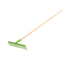 Sodo grėblys VERTO 15G050, 16 dantų, medine rankena