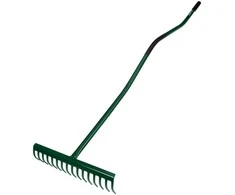 Grabie 16 dantų grėblys, metalinė rankena su gumine danga, ergonomiškas