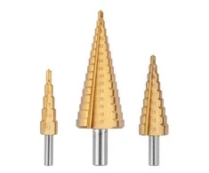 Grąžtas Verto Pakopiniai grąžtai 4-12, 4-20, 4-32 mm, TiN, 3 vnt.