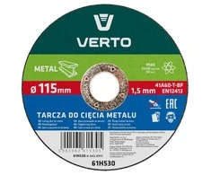 Pjovimo diskas metalui VERTO T41 (115 x 1,5 x 22 mm)