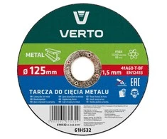 Metalinis pjovimo diskas VERTO 61H532, 125 x 1,5 x 22 mm