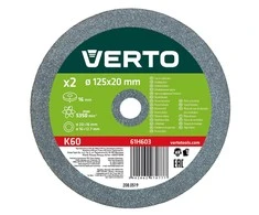 Šlifavimo diskai VERTO 125 mm, K60, 2 vnt.