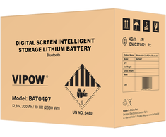 Vipow LiFePO4 Bluetooth gelio baterija 200Ah