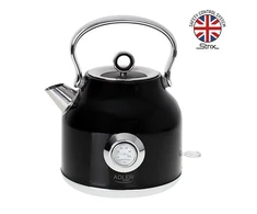 Adler | Virdulys with a Thermomete | AD 1346b | Electric | 2200 W | 1.7 L | Nerūdijantis plienas | 360° rotational base | Juodas