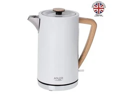 Adler | Virdulys | AD 1347w | Electric | 2200 W | 1.5 L | Nerūdijantis plienas | 360° rotational base | Baltas
