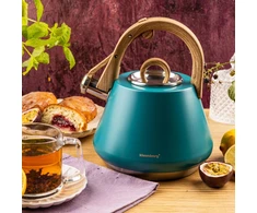 Virdulys plieno su gwizdkiem 2,5 L pistacja, indukcija, Klausberg KB-9063