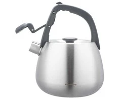 Virdulys, Nerūdijančio plieno virdulys su švilpuku, šlifuoto sidabro spalvos, talpa 2,5 l, Klausberg, kb-7773