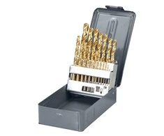 Grąžtas Wiertła Metalo grąžtai HSS, alavo, DIN338, šlifuoti, 19 vnt. (1-10 mm), prolinas