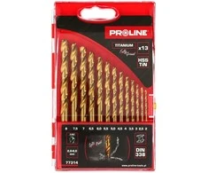Grąžtas Wiertła Metalo grąžtai hsstin din338, šlifuoti, 13 vnt. (2-8 mm), prolinas