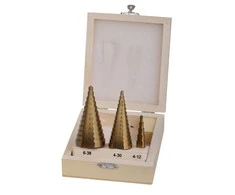 Grąžtas Wiertła Pakopiniai grąžtai metalui, HSS, skardai, 3 vnt. (4 vnt., 4,6 mm), prolinas