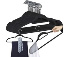 Clothes hanger 20pcs - juodas Ruhhy 22536