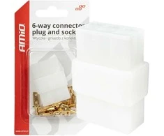 Kištukinio lizdo kubo formos elektros jungtis 6 kontaktų + jungtys amio-03515