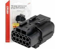 Vandeniui atspari 10 kontaktų elektros jungtis, 2,2 mm AMIO-04351