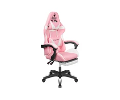 Kruger &amp; Matz GX-150 žaidimų kėdė Balta ir rožinė