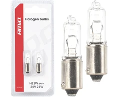 Żarówka halogenowa h21w 24v 21w bay9s amio-05023