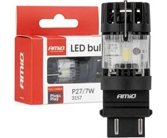 LED lemputė lumitec 3157 p27/7w 12v pilnai canbus balta 1 vnt. amio-04691