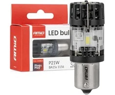 Żarówka led lumitec ba15s p21w 12v full canbus balta 1 vnt. amio-04688