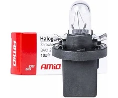 Halogeninės lemputės T5 B8.5D 12V BAX1.2W 10 vnt. amio-03371