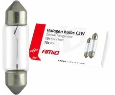 Halogeninės lemputės C5W festono formos 41mm 12V 10 vnt. amio-02554