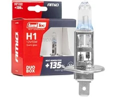 Halogeninės lemputės H1 12V 55W „Lumitec“ naujos kartos +135% „Duo Amio-04402“