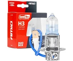 Halogeninės lemputės H3 12V 55W „Lumitec“ naujos kartos +135% „Duo Amio-04403“