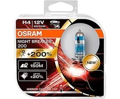Osram lemputės Night Breaker lazerinis,+200%, H4, 60/55W, DUO 64193NB2