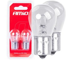 Halogeninės lemputės P21W BA15S 12V 2vnt. blisteryje amio-03351