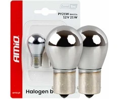 Halogeninės lemputės py21w 12v 21w bau15s lumitec chromo oranžinės spalvos 2 vnt. amio-04629