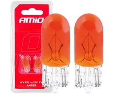 Halogeninės lemputės T10 W5W W2.1x9.5D 12V 2 vnt. blisteryje amio-03347