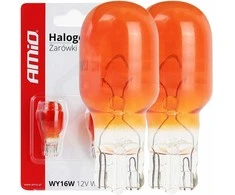 Halogeninės lemputės T15 WY16W W2.1x9.5D 12V 2 vnt. amio-02550