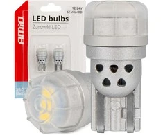 LED lemputės 360 grynos šviesos serijos standartinės T10 W5W 3x3020 SMD baltos 12V 24V amio-03725