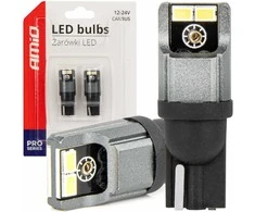Żarówki led canbus 3020 4smd t10 w5w w10w 12v 24v amio-03717