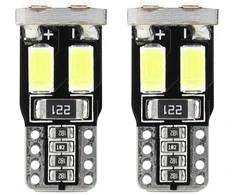 LED lemputės Canbus 6SMD 5730 T10 W5W baltos amio-01622