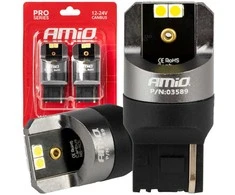 LED lemputės „Canbus Pro“ serijos 7440, W21W, 4x3030, SMD, baltos, 12 V, 24 V, amio-03589
