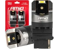 LED lemputės, pilnos „Canbus Pro“ serijos, P27W T25, 2x1860SMD, baltos, 12V, 24V, amio-03597