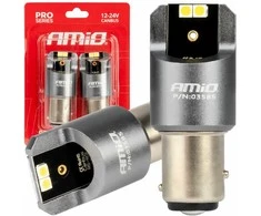 LED lemputės „Canbus Pro“ serijos „Bay15d P21/5W“ 4x3030 SMD baltos 12 V 24 V „amio-03585“