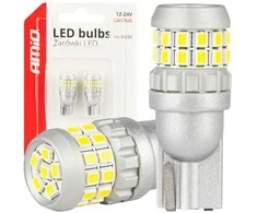 LED lemputės canbus t10 w5w 30smd 2016 baltas 12v 24v amio-04233