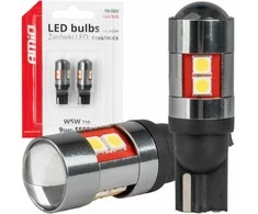 LED lemputės Canbus T10 W5W 9 SMD 3030 baltos 12V 24V 36V 48V amio-04244