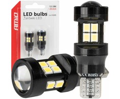 LED lemputės Canbus T15 W16W 15SMD 2835 baltos 12V 24V amio-04245
